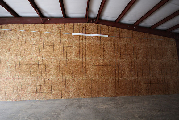 west wall with 8ft light